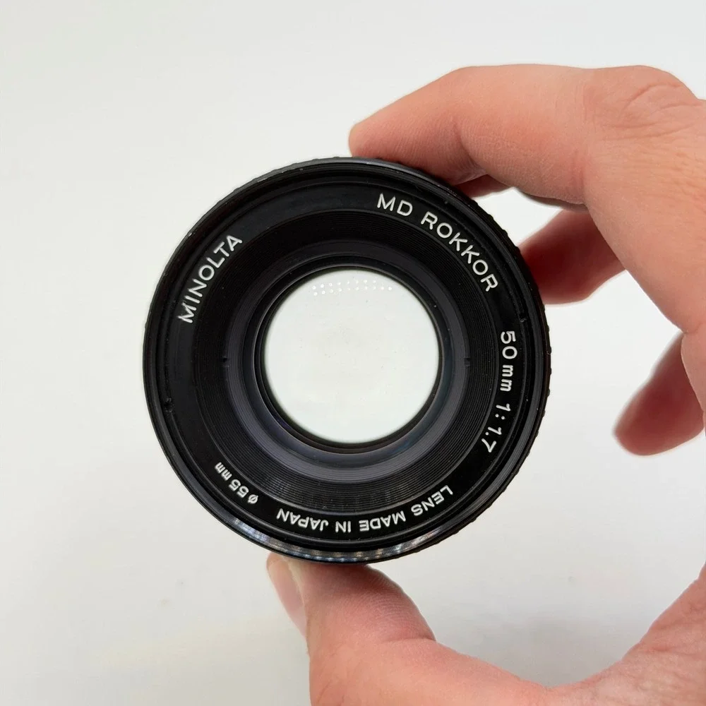 Minolta MD Rokkor 50mm f1.7 Manual Focus Prime Lens SR Mount Japan 55mm Filter
